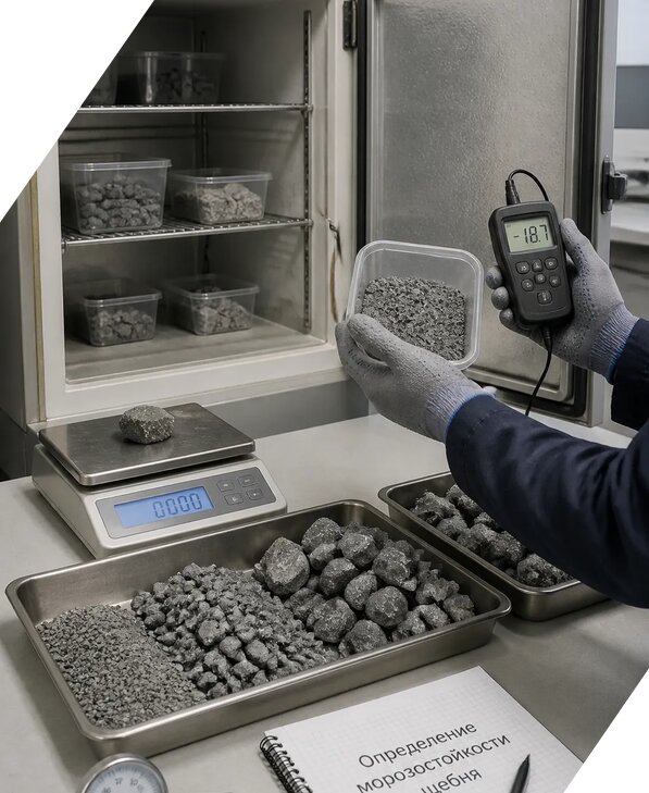Определение морозостойкости щебня в Нурлате от 3649 р. | ЭкспертизаРоссия