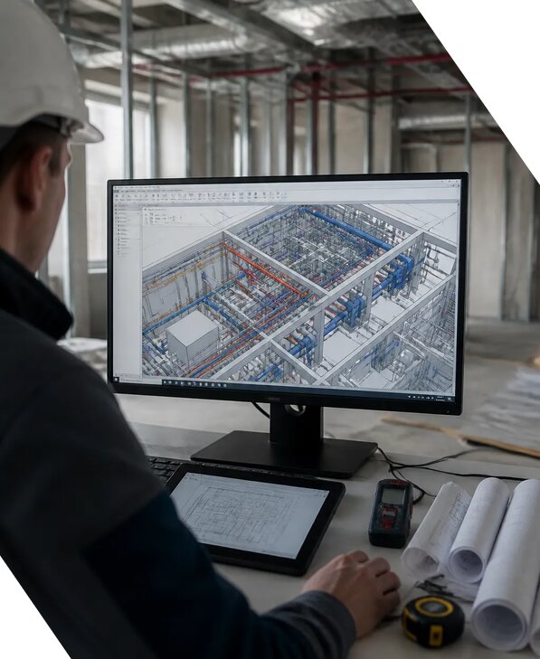 Создание BIM модели инженерных сетей для объектов в Нурлате
